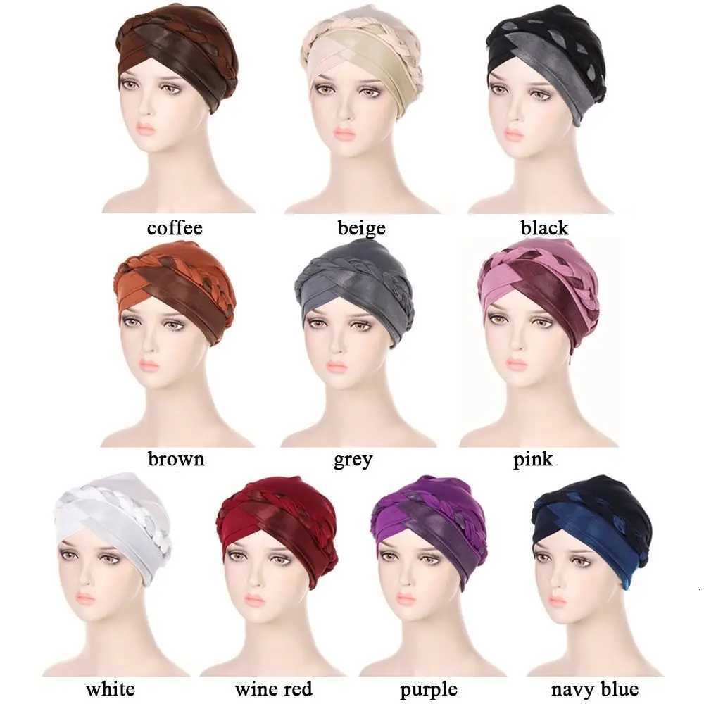 Lady Islamic Headwear Braid Head Wrap Chemo Cap Turban Hat Sleep Cap Cancer Hat Z250808