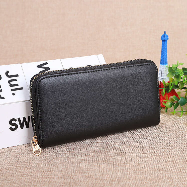Long Wallet Large Capacity Clutch Double Layer Korean Style Zipper Coin Purse Phone Bag Print