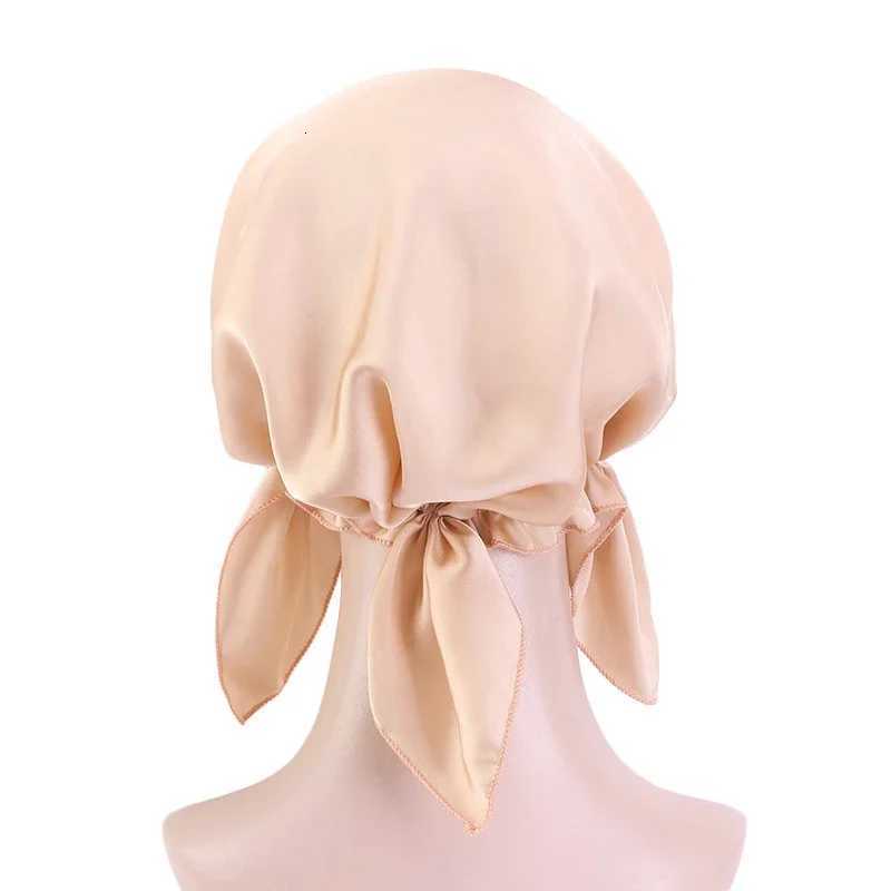 Muslim Women Satin Bonnet Arab Ruffle Turban Beanies Skullies Hair Loss Cap Chemo Cancer Cap Beanies Skullies Head Wrap Fashion Z250808