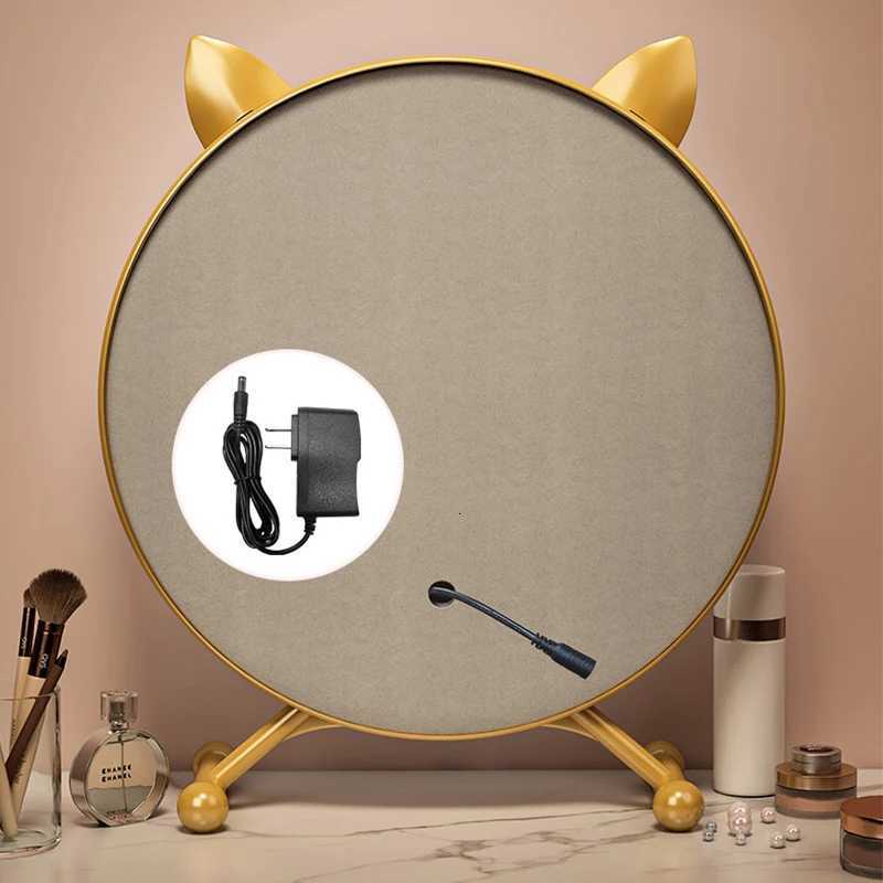 Desk Mirror Aesthetic Makeup Mirror Women Princess Luxury Small Beauty Mirror Modern Home Living Room Decoration Z250807