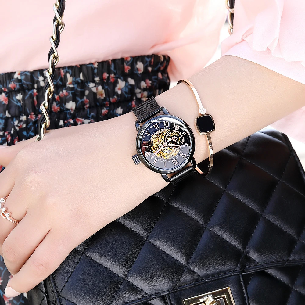 ORKINA-Hollow Skeleton Automatic Mechanical Wristwatches for Women Top Exquisite Gift 250807