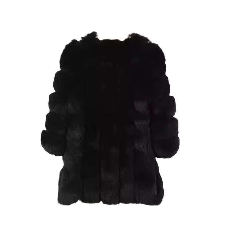 Women's Clothing Fur Autumn Winter New Fox Style Fashion Slim Fit Medium And Long Women's Warm Coat