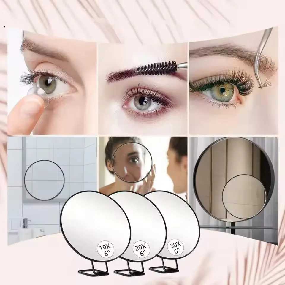 20X Magnification Handheld Makeup Mirror Portable Beauty Tool One-Side Tabletop Mount For Home Travel Magnifying Mirror with Tweezers Z250807