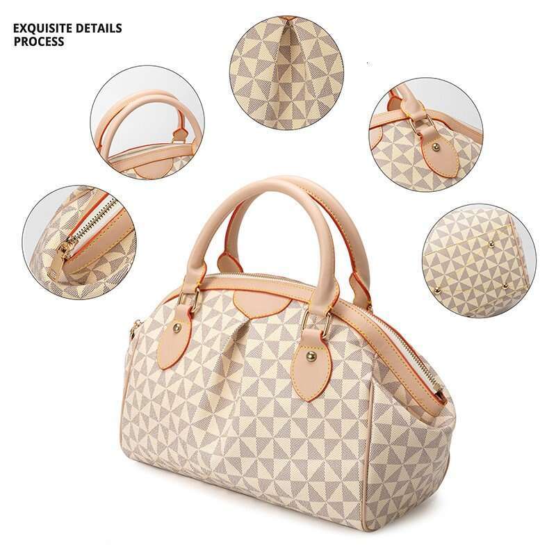 Lacel Urwebin Classic Dome - Shaped Handbag with Triangular Print, Premium Craftsmanship