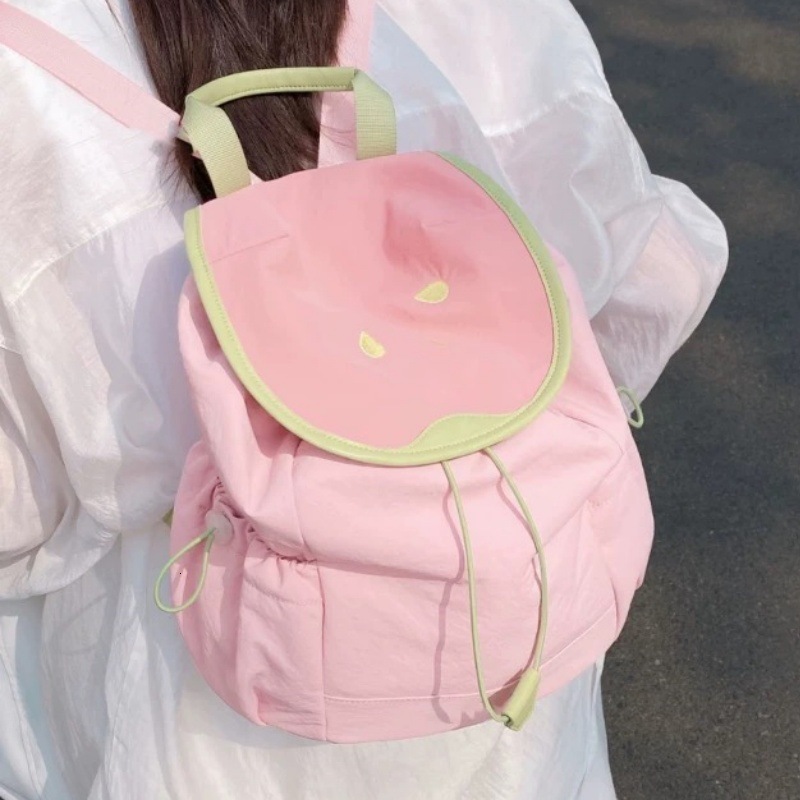 trend 2025 Autumn New Women s Backpack New Women s Dopamine Pomegranate Color Block Mini Backpack New Cute Book Bag Autumn New Designer Backpack