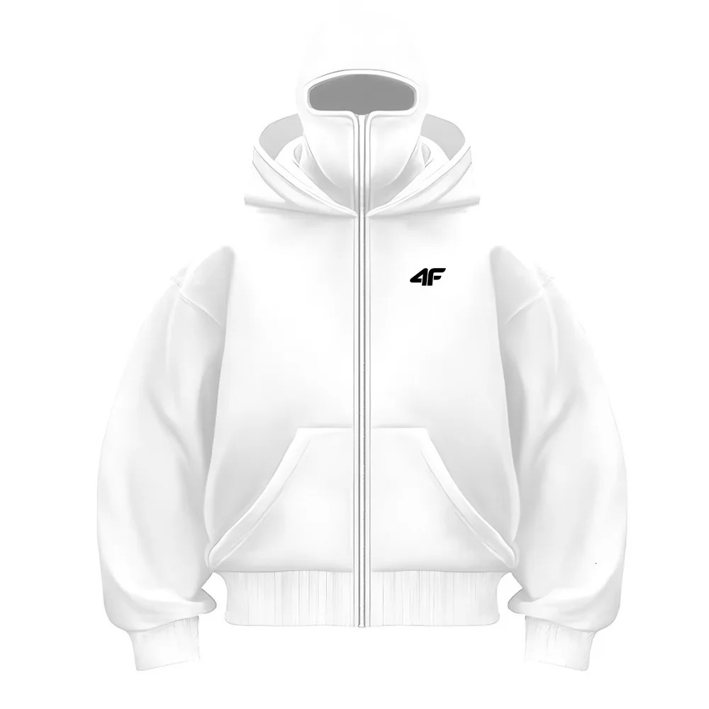 Mens Balaclava Integrated Streetwear CoupleHoodie F Ninja Pullover Sweatshirt Hip Hop Splicing Y2k Vintage Winter Tops 250807