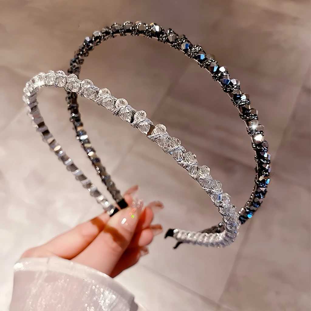 1/2/3/6Pcs Fashion Crystal Bezel Hair Accessories Hair Bands Sweet Dr Band Fine Hairpin Wen Band Y250808