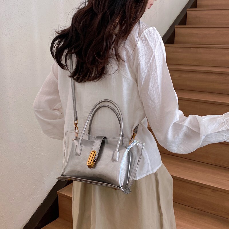 Luxury Brand Designer Bag 2025 Summer New Fashion Transparent Jelly Bag Niche Design Commuter Shoulder Bag High-Quality Mother-Daughter Crossbody Bag