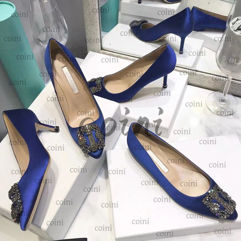 High Heels Maysli Slingback heels Designer shoes kitten heels Women's Satin rhinestone pointy pump 6-10cm women's sexy party wedding stiletto pumps