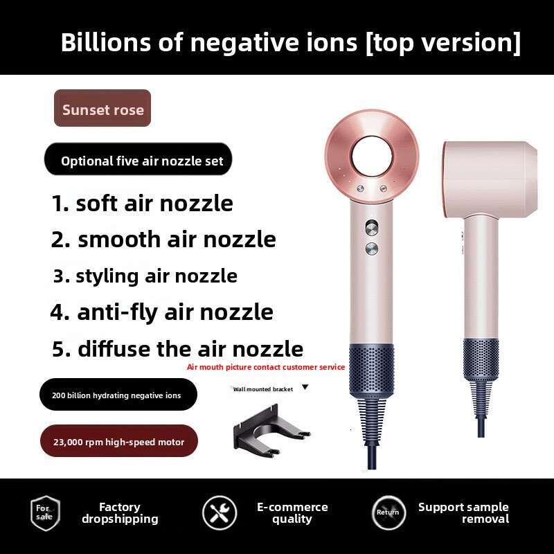 High-Speed Salon Home Use High-Power Negative Ion Bladeless Hollow Dryer Hair Care