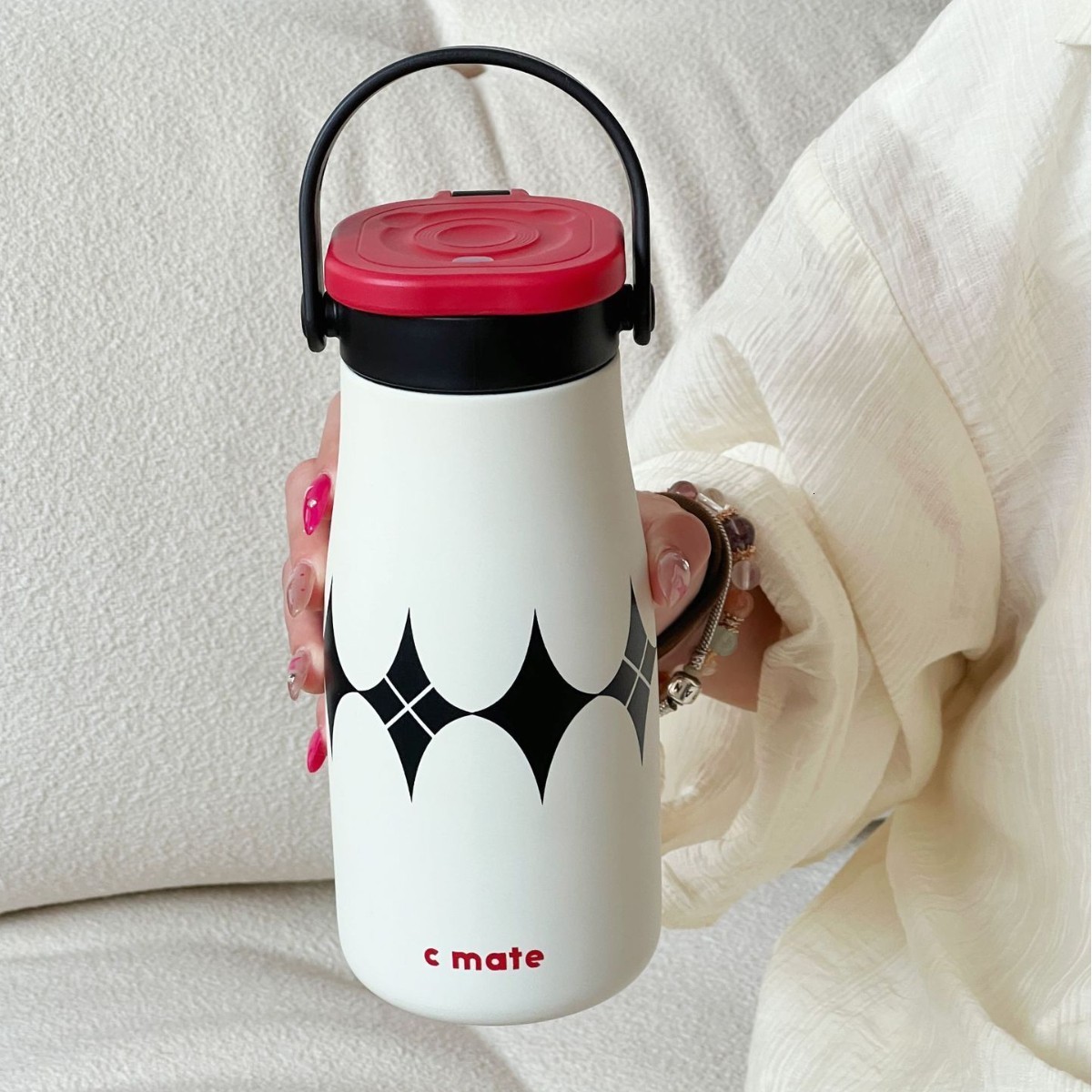 Portable Straw Dual Drinking Cup Ceramic Inner Liner Insulated 316 Couple Female Student HighValue Milk Water 250808