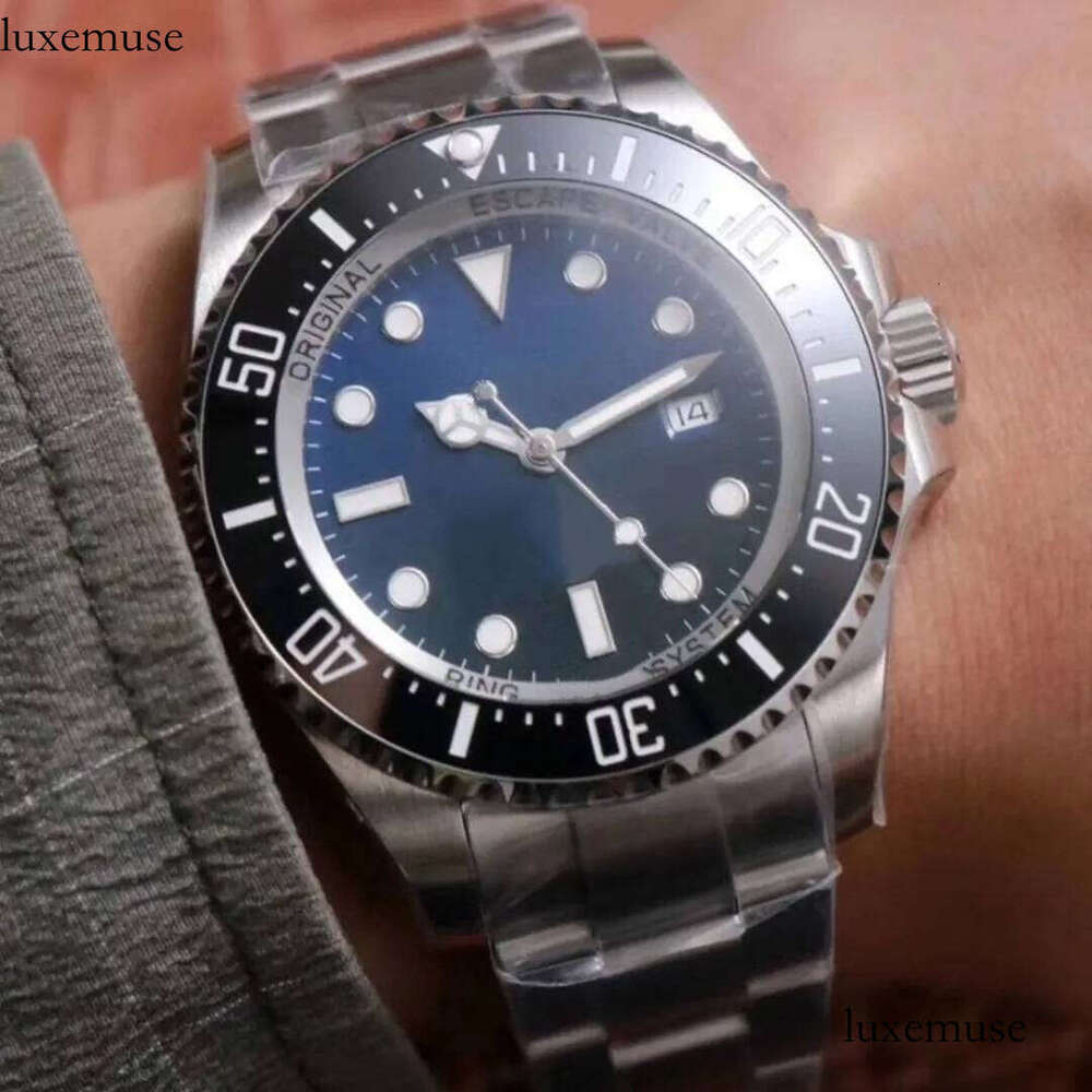 Mens watch 44MM sea-dweller movement watches high quality deep blue dial Sapphire stainless steel waterproof with Adjustment buckle classic luxury busines w 3fa
