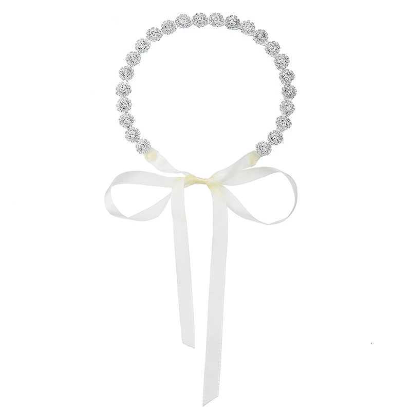 Sparkling Round Rhinestone Tie Haiand Wedding Pieces Accessories For Women Fashion Classic Tiara Bridesmaid Gift Y250808