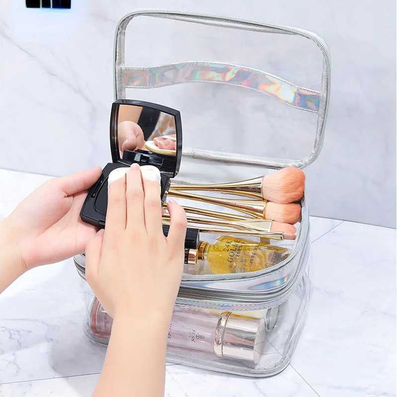 Transparent Cosmetic Bag Fem Net Celebrity Large-capacity Travel Girl Portable Waterproof W Bag Storage Bag Y250808