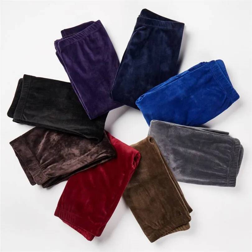 YRRETY Winter Leggings Knitting Veet Casual High Elastic Waist Thicken Double Layer Warm Skinny Women Black Gray Solid Pants dongdumaoyi