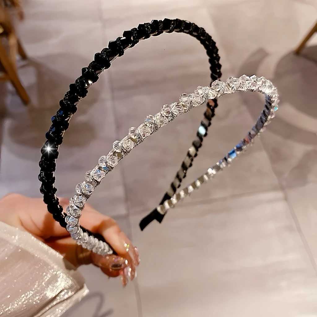 1/2/3/6Pcs Fashion Crystal Bezel Hair Accessories Hair Bands Sweet Dr Band Fine Hairpin Wen Band Y250808