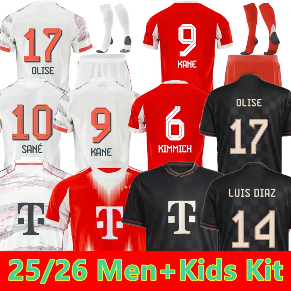 25 26 soccer jersey KANE OLISE 2025 2026 football shirt GORETZKA GNABRY camisa de futebol men kids kits KIMMICH fans player JOAO CANCELO