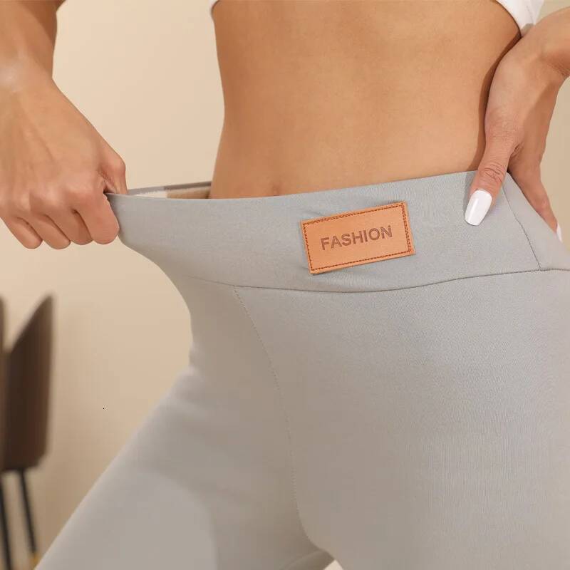 Ultra thick imitation lamb cashmere artificial veet leggings, winter plush thickened high waisted long pants, warm pants dongdumaoyi