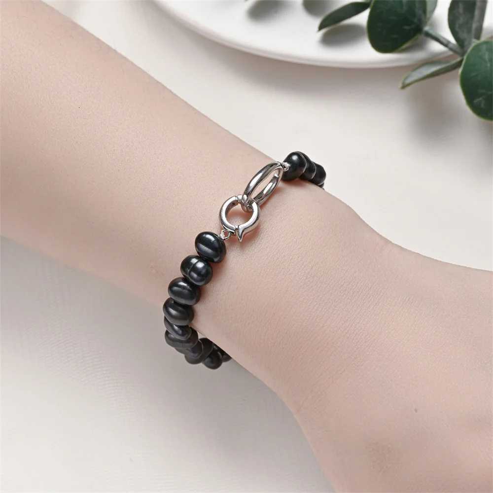 16cm 18cm 20cm Length 7-8mm Freshwater Pearl Bracelet Geometric Pattern Copper Clasp 2025 Newest Fashion Womens Bracelets Z250807