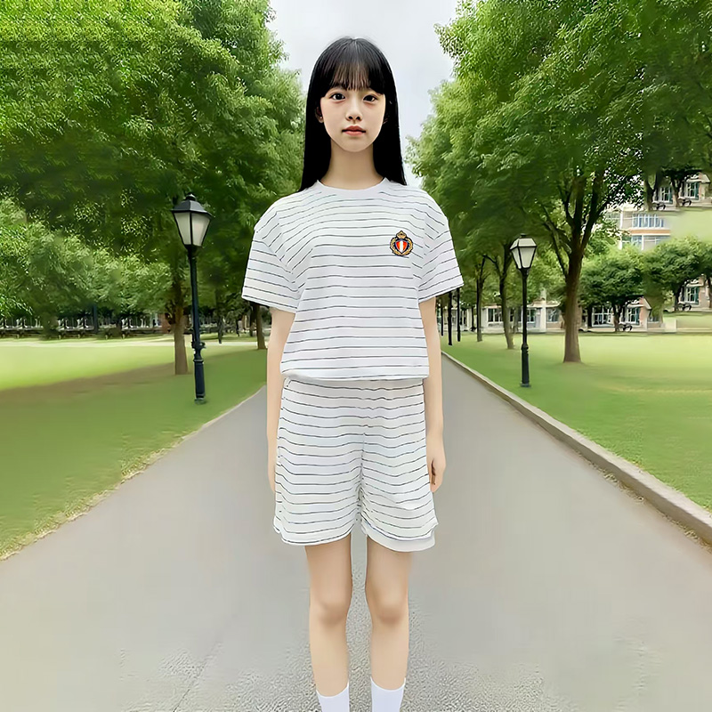 Summer casual school uniform men's and women's customized set manufacturer