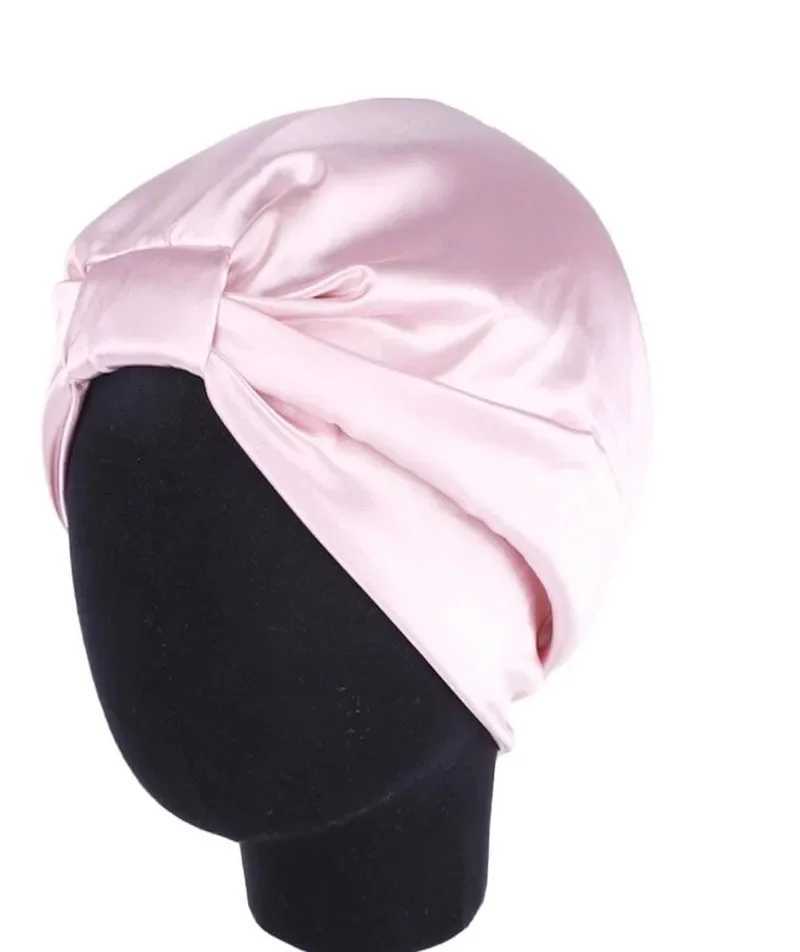 Natural Mulberry Silk Night Cap Sleeping Pure Hair Wrap Beanie For Women Girl Z250808