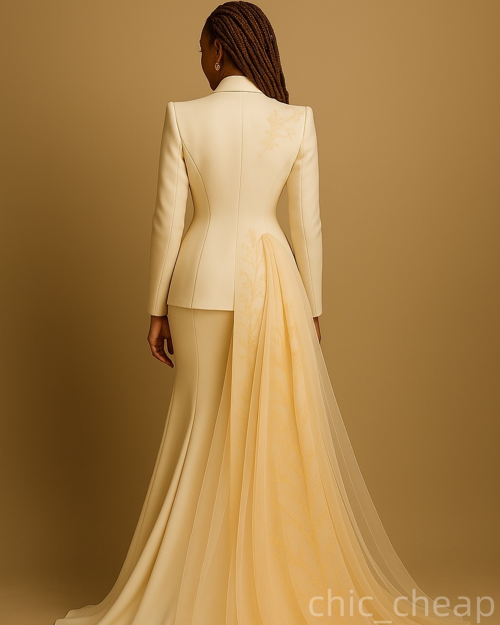 Mermaid Beige Prom Dresses 2025 Lace Satin V-neck Two Pieces Evening Formal Party Second Birthday Engagement Gowns Plus Size Dress For Special Occasio