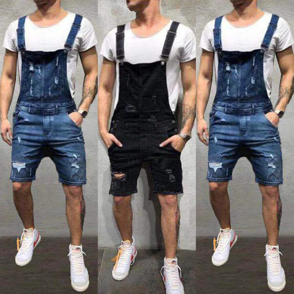 Fashon Mens Bib and Brace Overalls Work Trousers Dungarees Casual Jumpsuit Romper Black Blue 250804