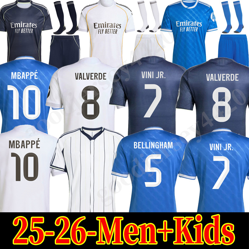 BELLINGHAM MBAPPE soccer jerseys VINI JR TRENT VAERDE RODRYGO MODRIC Football jersey kit 25 26 CAMAVINGA Children Kids Shirt Madrids kits Camiseta