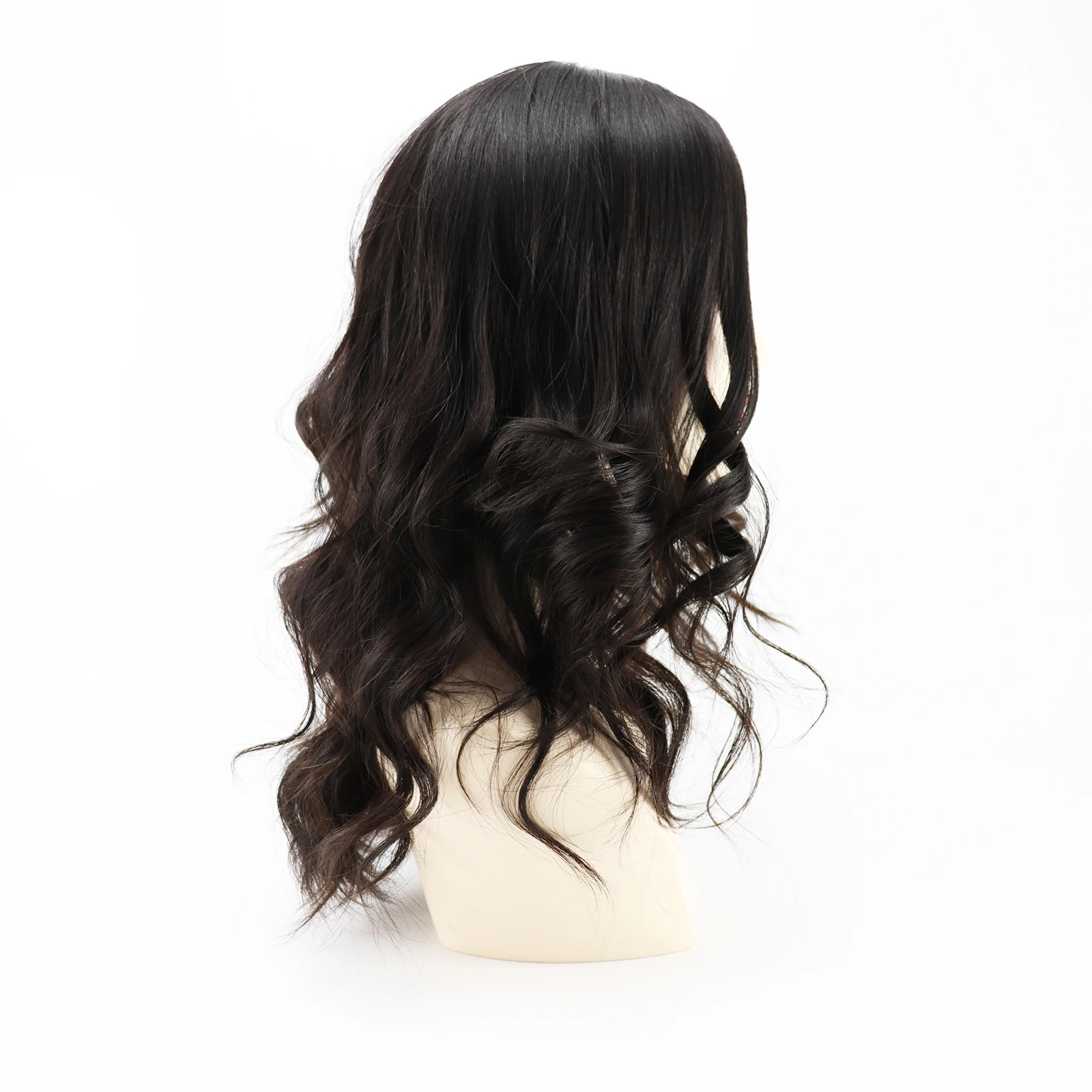 Silk Base Real Virgin European Human Hair topee topper for women, Body Wave Breathable Base hair topper Certificated Sheitel with Clips in
