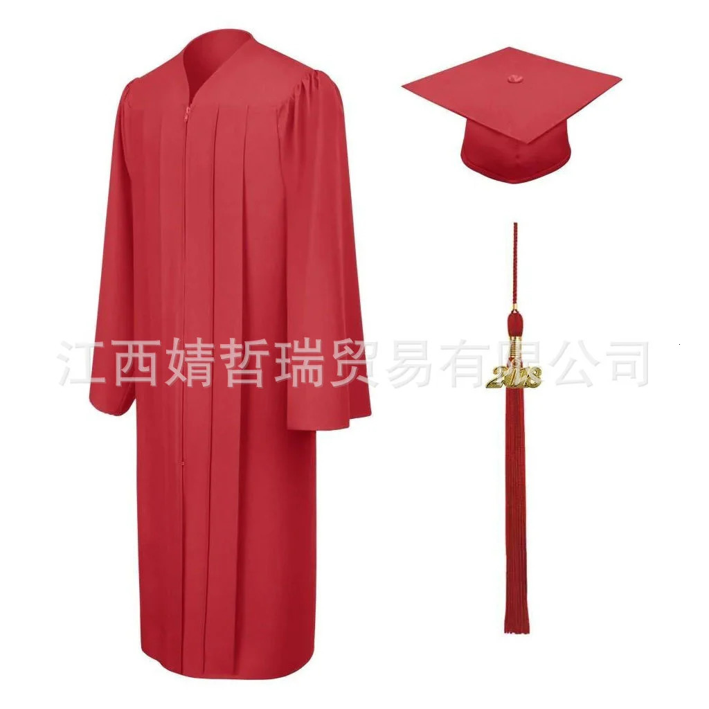 Adult University Graduation Robe School Uniform Unisex Gown Cap Po Ceremony Dress College Women Men Costume Set Suit 250729