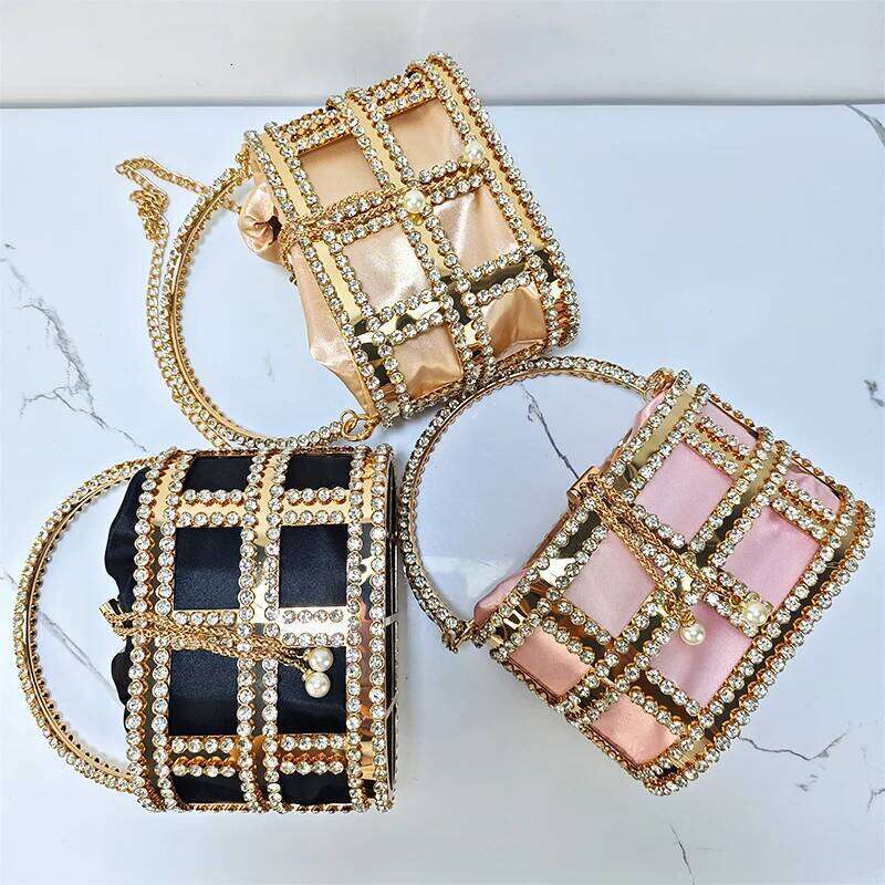 Rhinestone Evening Fashionable Top designer style Designer Handbag Metal Unique Bucket Versatile Women Tote Bag