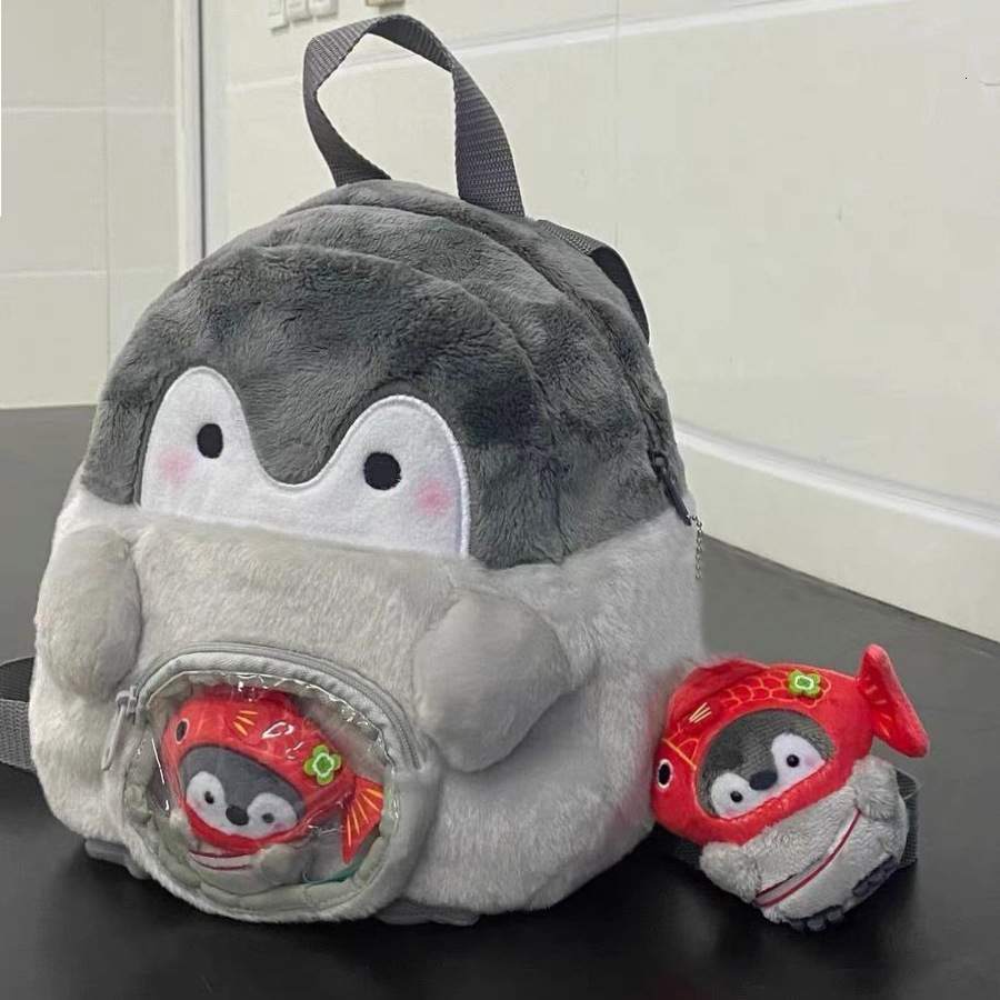 2025 Autumn New Women s Backpack Penguin Cartoon fashion Women s Backpack Cute Girl Backpack Plush Doll Mini Backpack Autumn New Designer Backpack