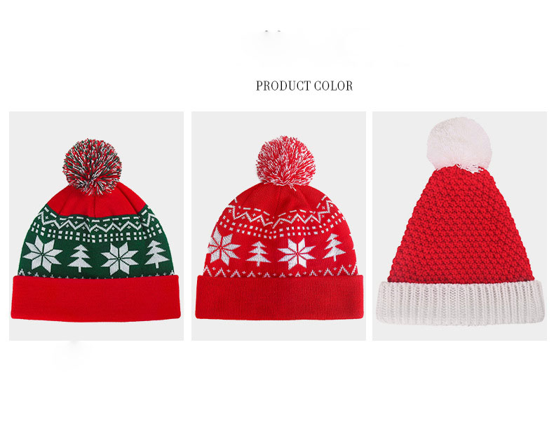 New Knitted Hat Mens and Gift Christmas Hat Jquard Wool Ball European and erican Knitted Hat S251110