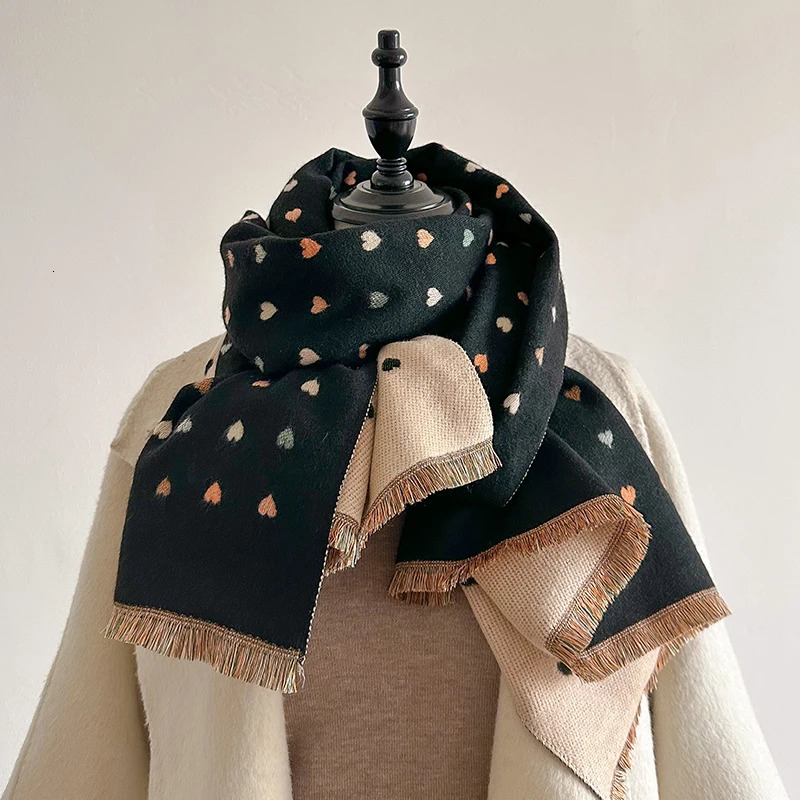 Winter Womens Scarf Double sided Cashmere Feel Scarf Warm Scarf Shawl 250807