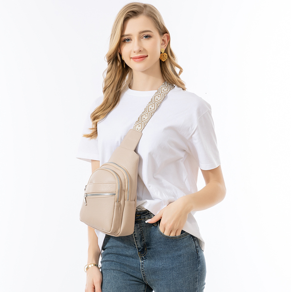 Free Shipping Designer Bag PU Leather Large Capacity Bag For Luxury Bag Women Casual Travel Multifunctional Chest Bag Crossbody Versatile Backpack For