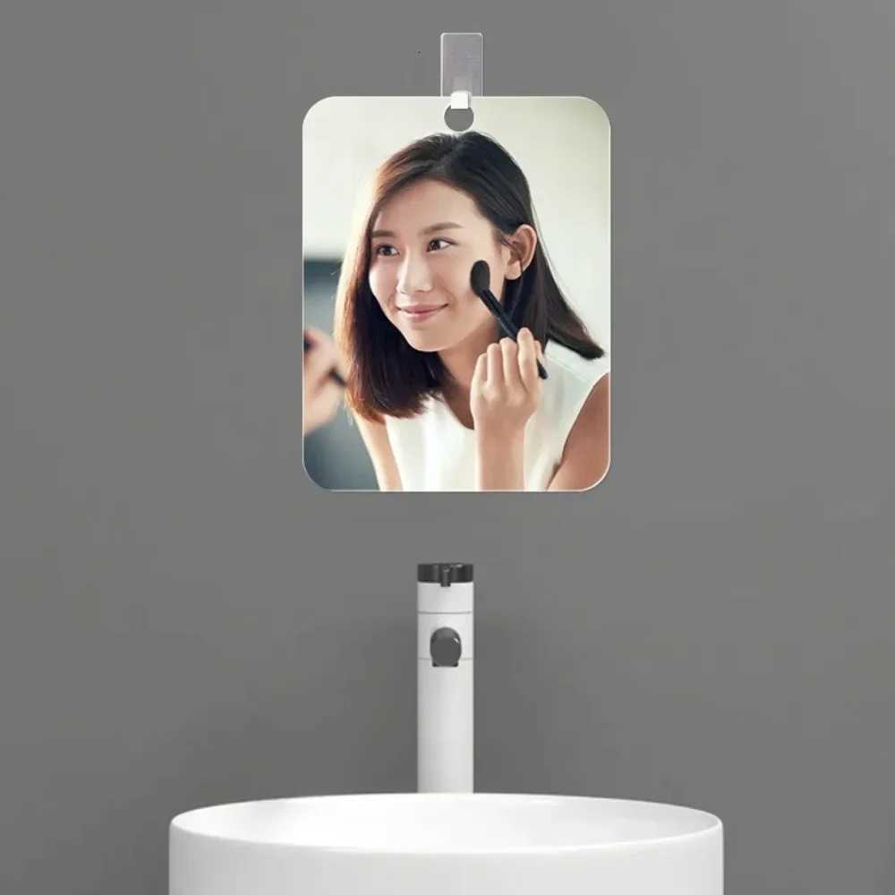 2025 New 1pcs Acrylic Mirror With Wall Suction Shower Mirror For Men Shaving Women Makeup Portable Travel Bathroom Accessories Z250807