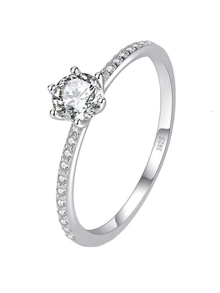 925 Sterling Silver Simplicity Classic Gorgeous Shiny Zircon Single Ring For Women Engagement Wedding High Quality Fine Jewelry Y250808