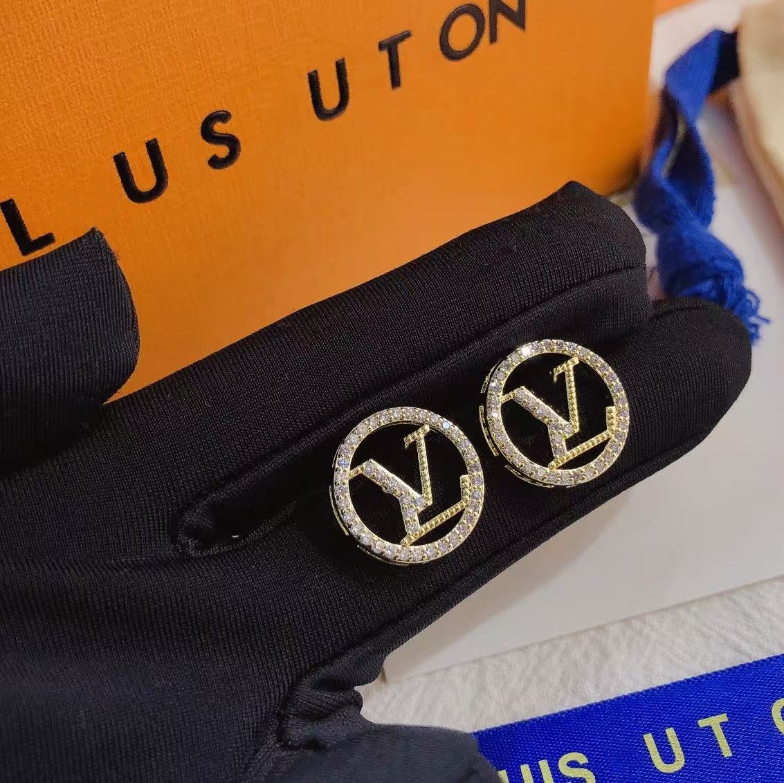 2025 Luxury earrings diamond earrings 925 Sterling Silver Hoop Stud Fashion Gold Color Women Party Weddings Jewelry clover earrings designer earrings for woman