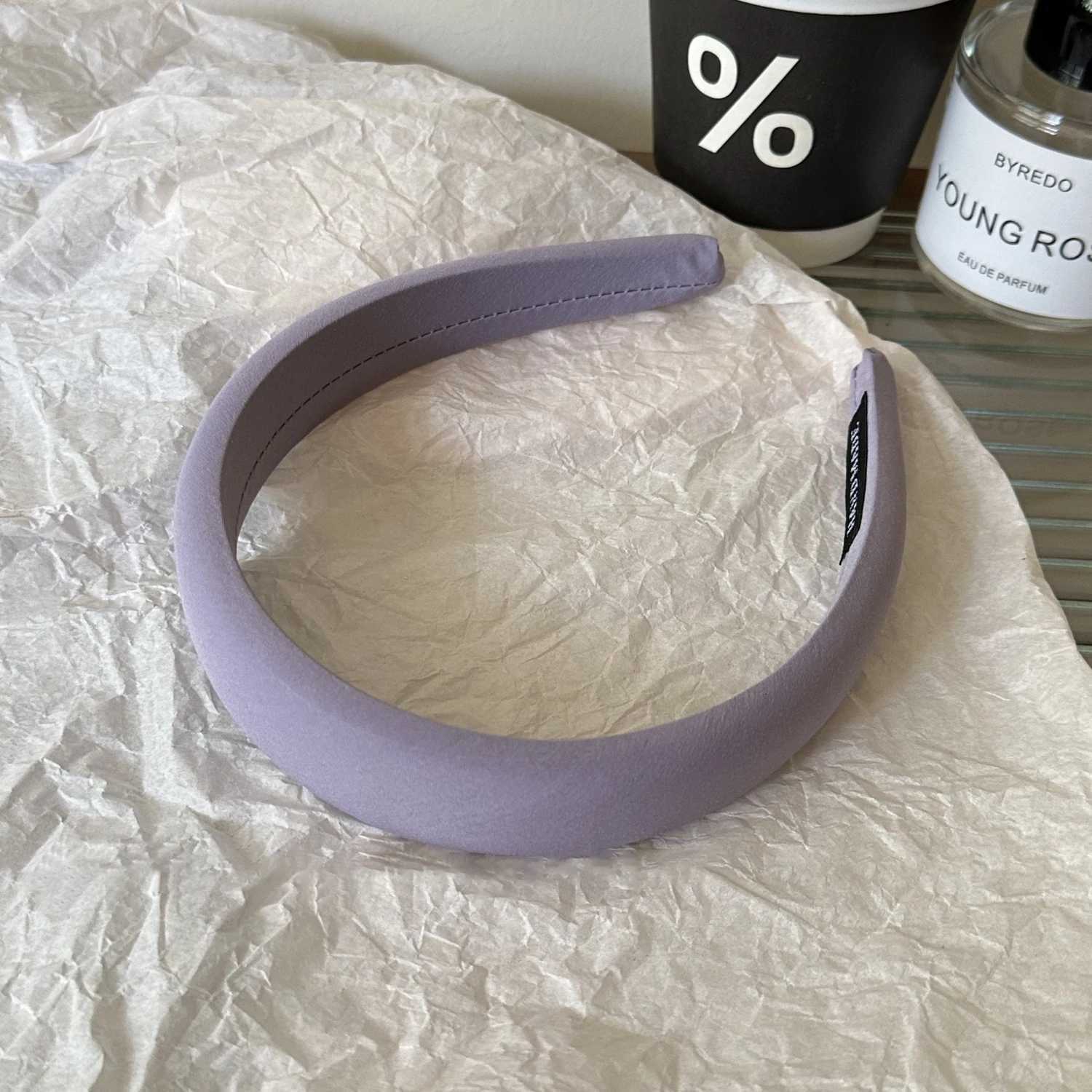 New Sweet Padded Band Wide Cross Hand Purple Color Stripe Polka Dot Hair Rope Wen Hair Accessories Y250808