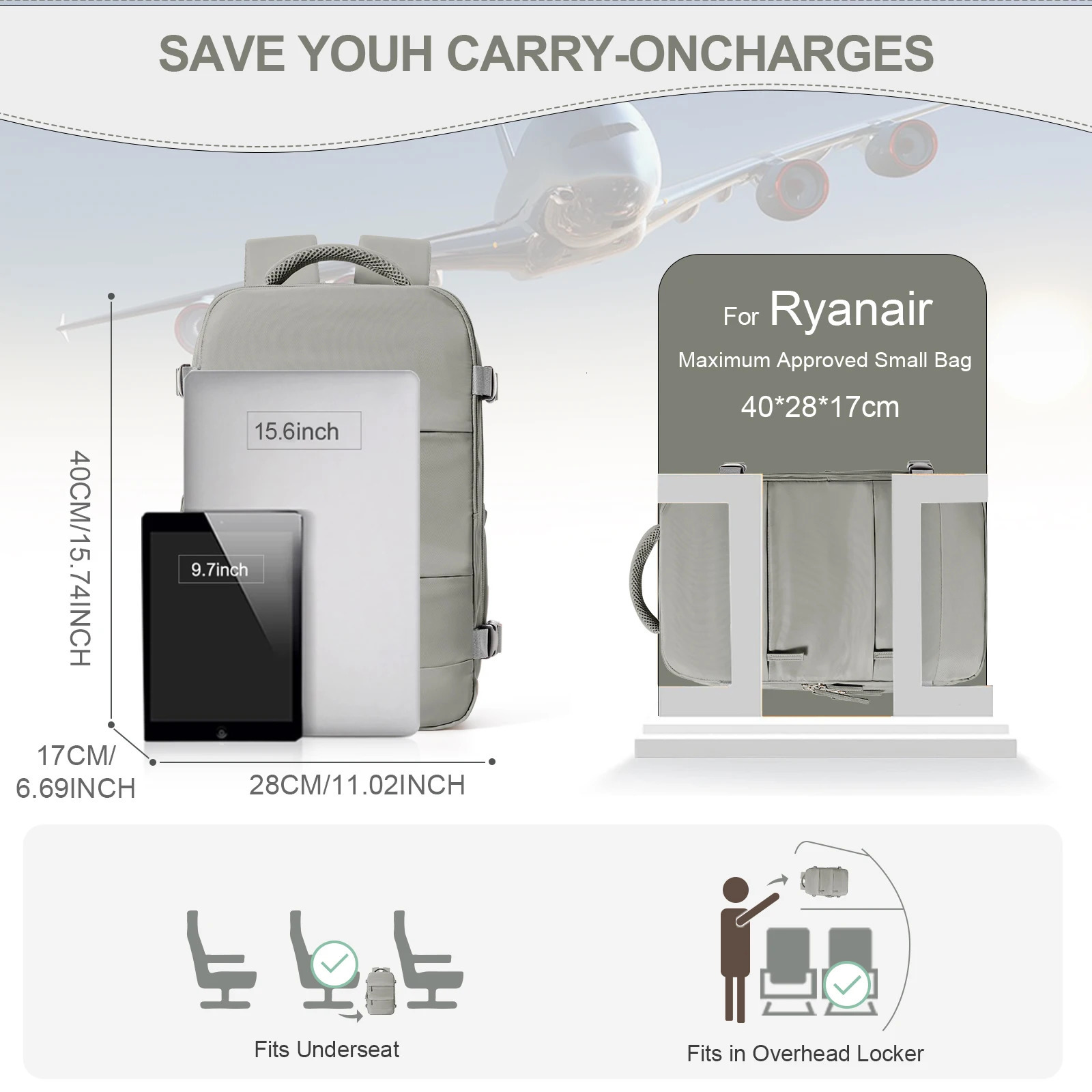 Business Laptop Backpack For Men Large Capacity Expanded Hiking Backpack Cabin Airplane Travel Backpack 40x20x25 Womens Bag 250807