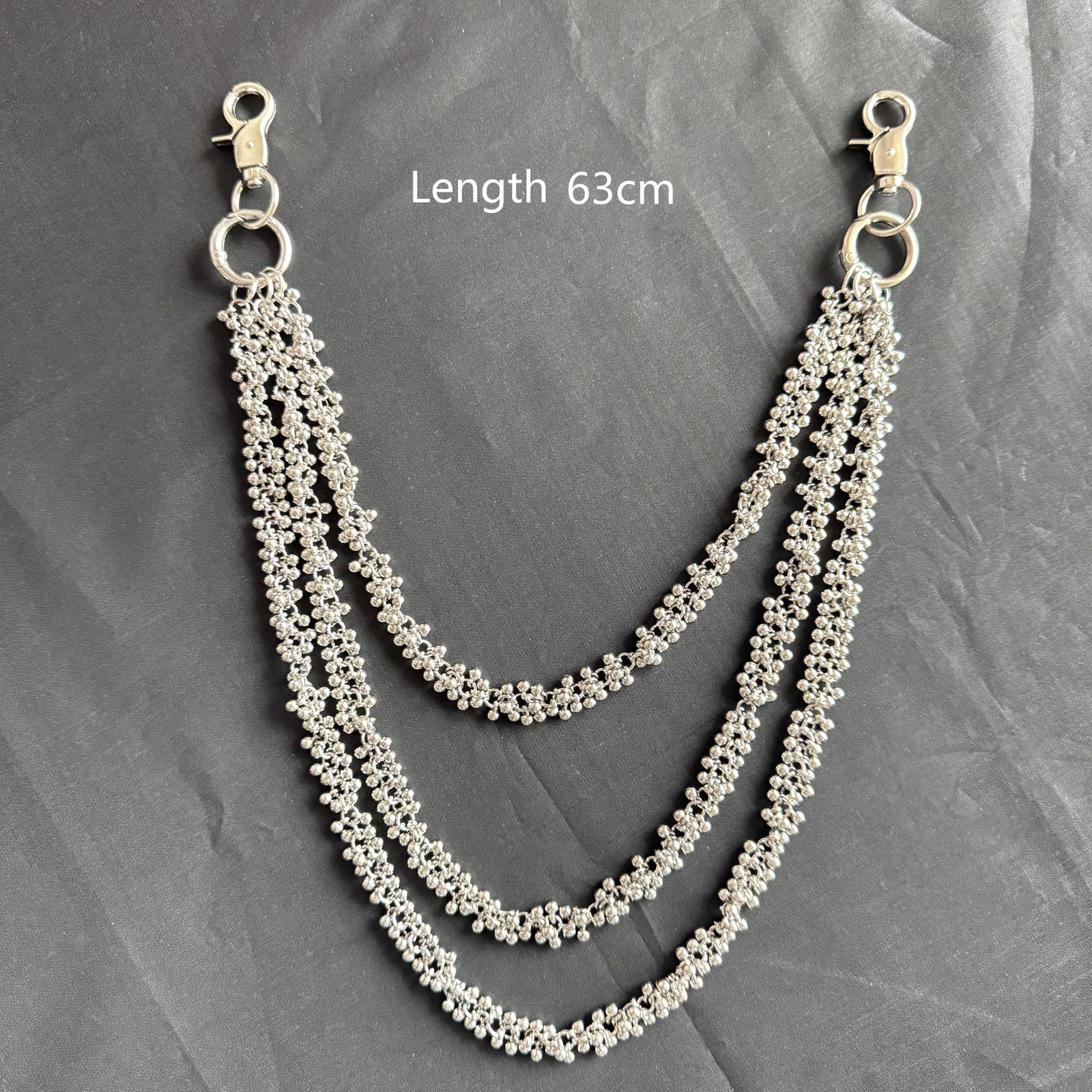 Hip hop punk style multi-layer detachable pants chain handmade earth bead chain fashionable mens and womens waist accessories 250807