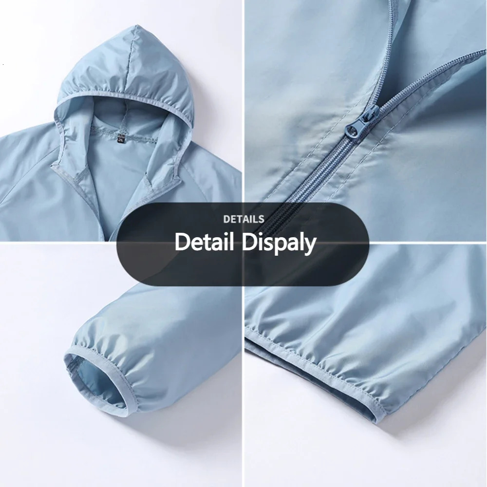 Summer Mens Sun Protection Clothing Lightweight Breathable Ice Silk Hooded Quick Dry Jacket Outdoor Anti-ultraviolet Skin Coat 250804