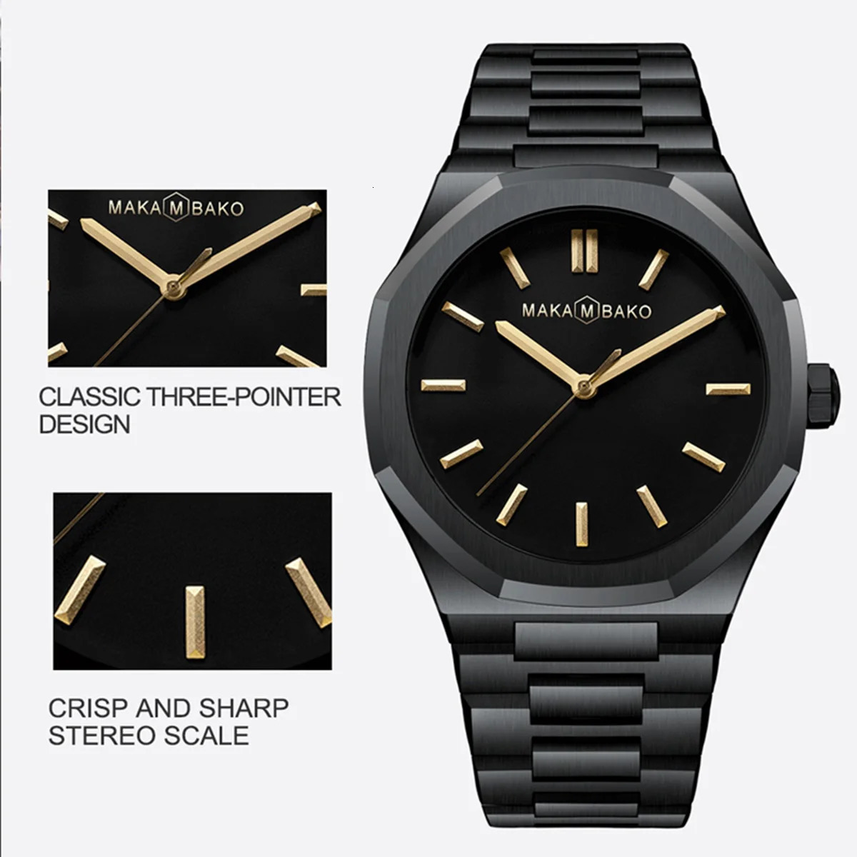 Business Men Watch Fashion Octagonal Stainless Steel Strap Japanese MIYOTA 2035 Quartz Clock Silver Black Casual Men Watch reloj 250807