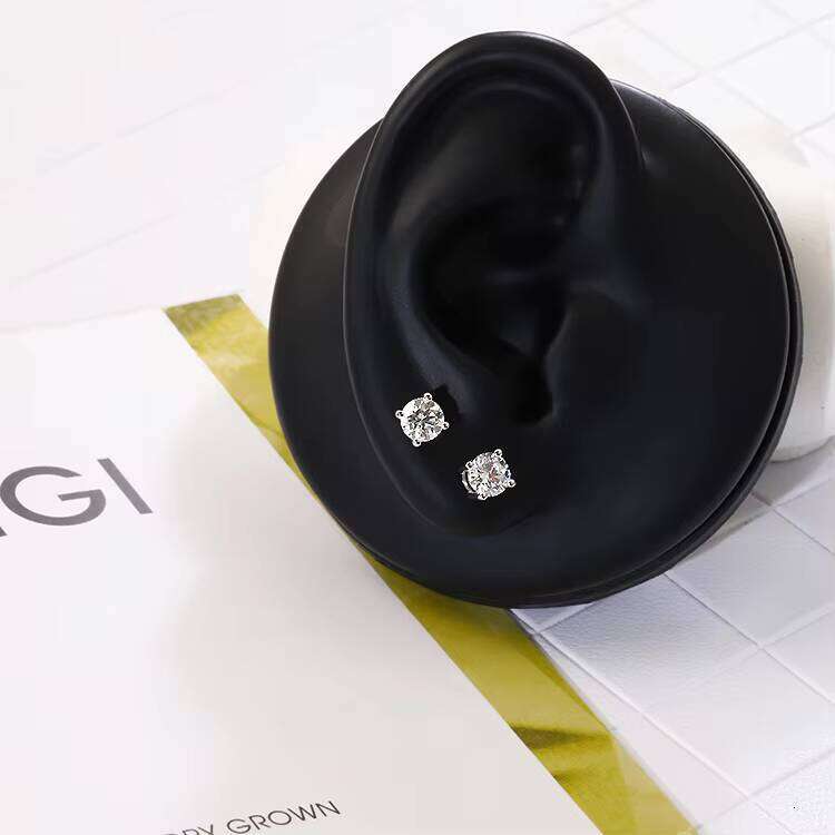 High Jewelry IGI Certificate 5mm Lab Dia Plated Earrings 10k White Gold Women Stud Earring for Gift