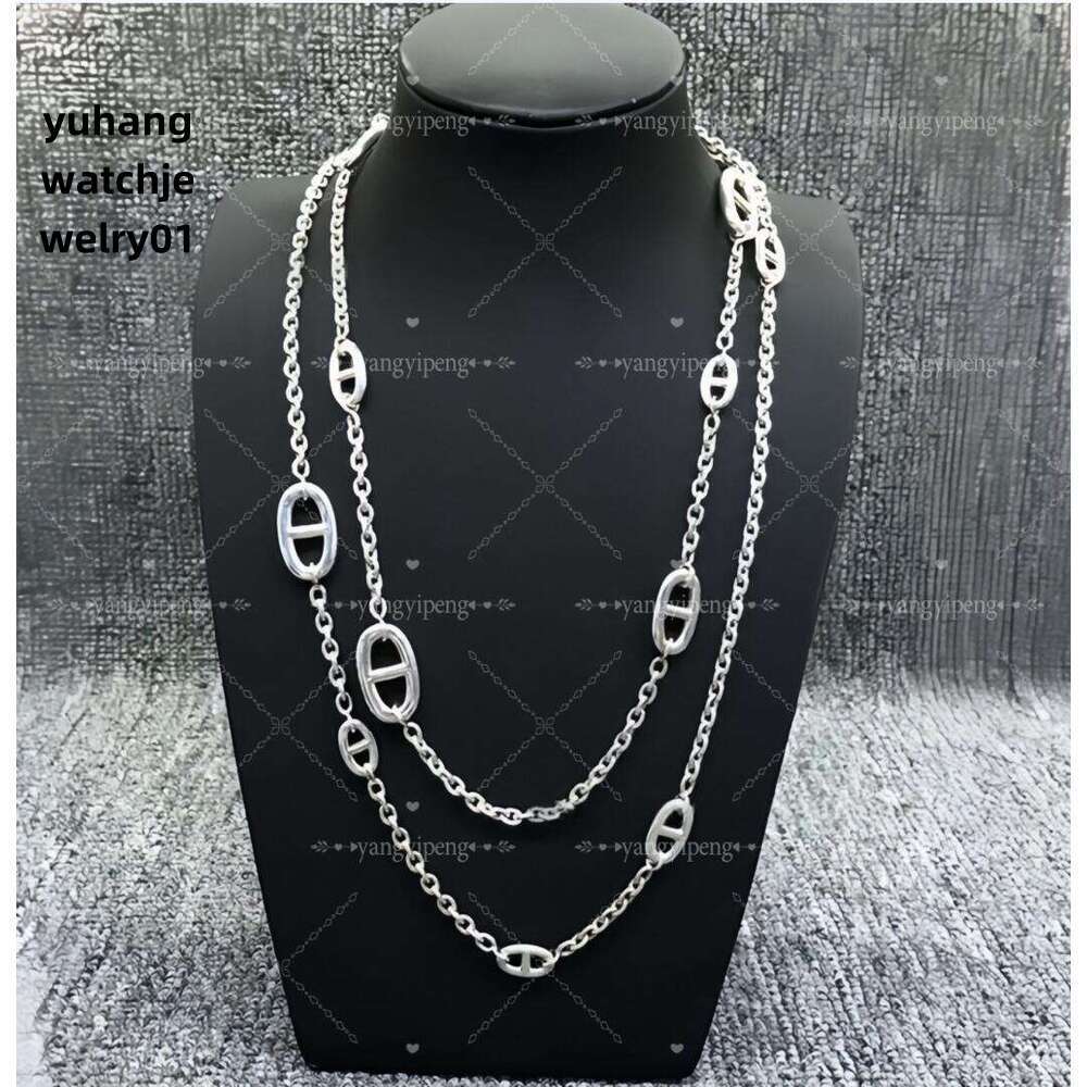 Famous Designer Letter H Pig Nose Collection Long Sweater Chain Pig Nose Necklace bracelet designer earrings for woman luxury bracelet jewelry set