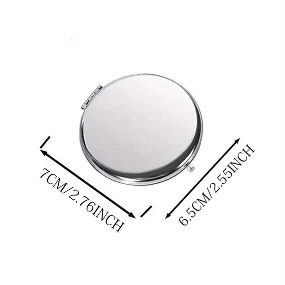 Engraved Compact Mirror with Birth Flower Design Elegant Portable Pocket Mirror for Her Custom Name Personalized Birthday Gift Z250807