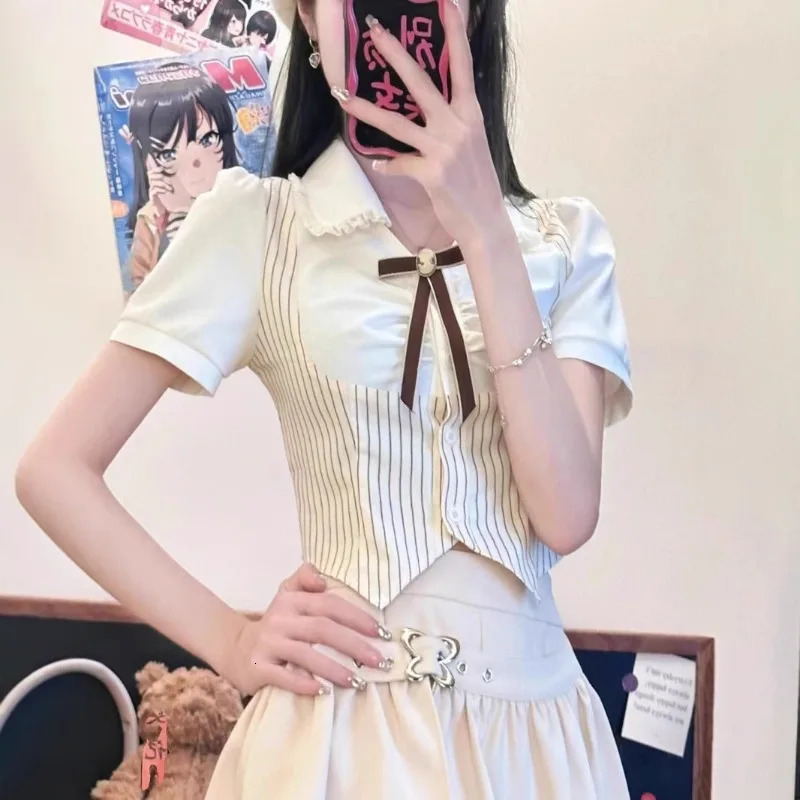 Jk Uniform Suit Skirt School Womens Summer Spice Girl Gentle Temperament Waist College Wind Cover Hips Thin 250729