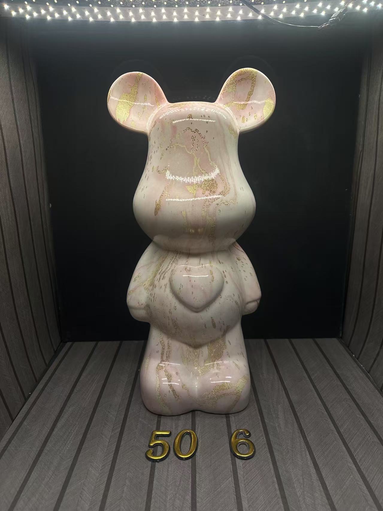 Water Transfer Fluid Cartoon Bear - 50CM Desk Ornament & Piggy Bank for Home Decoration