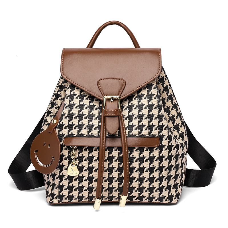 2025 Autumn New Women s Backpack Fashion Backpack New Casual Retro trend Texture Fashion Bag Large Capacity Backpack Light Luxury Style New Designer B