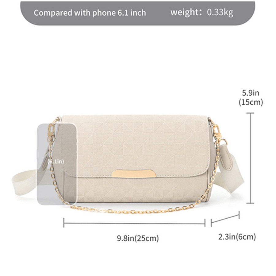 Lacel Urwebin Designer bag Crossbody Fashion Chain Single Shoulder Simple Flap Magnetic Buckle Underarm Small Bag for Women
